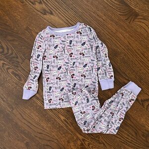 2T Janie and Jack Minnie and Mickey Pajama Set in Purple